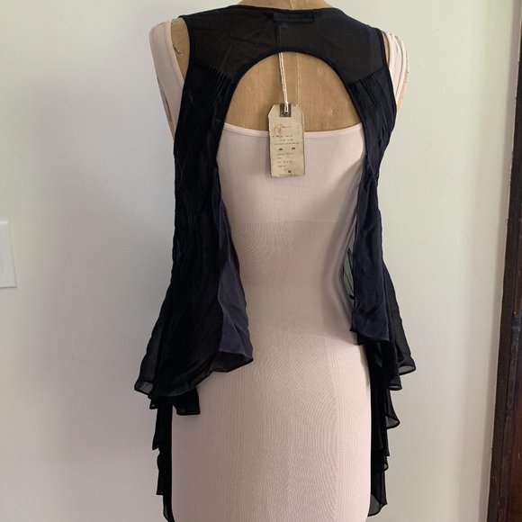 New ALL SAINTS althia silk top size 10UK 6US small - Picture 5 of 8